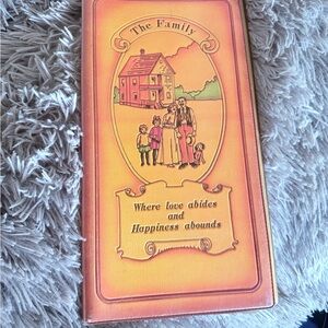 Vintage Brown Vinyl Photo Album "The Family Where love Abides & Happiness Abound